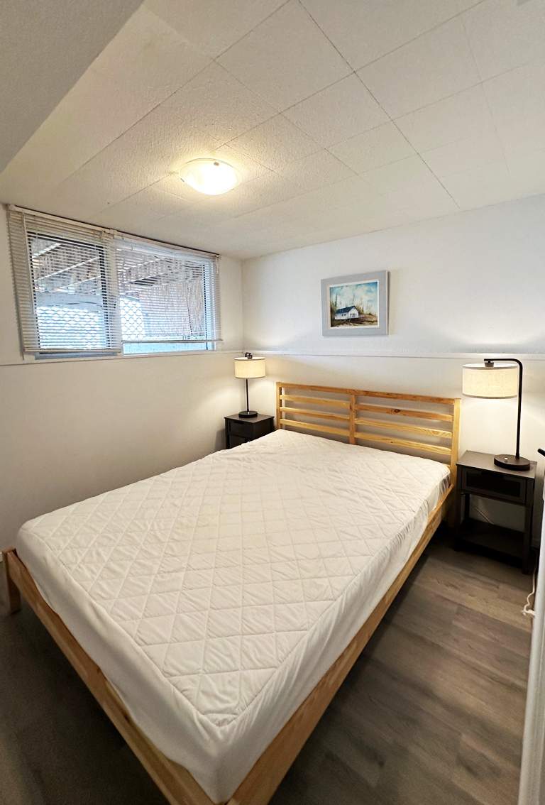 Cabin bedroom.